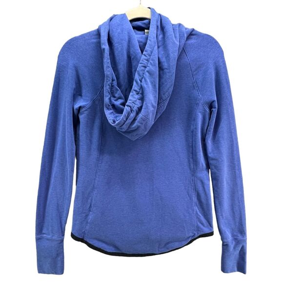 Athleta Pullover Womens XXS Blue Sentry Active Hoodie Sweatshirt Cowl Neck - Picture 3 of 12